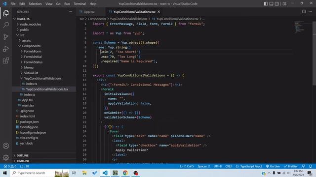 Formik Yup Conditional Validation in Urdu/Hindi смотреть онлайн