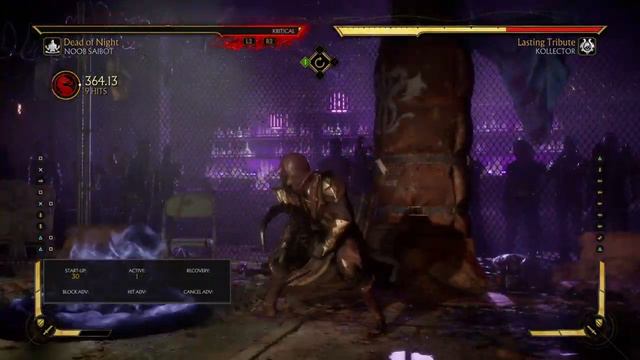 MK11 Noob Saibot krushing blow uppercut starter 498 dmg
