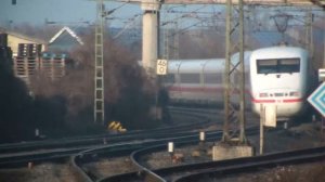 ICE - Durchfahrt - Bahnhof -Goddelau- Testaufnahme mit Samsung HD Camcorder HMX-H200