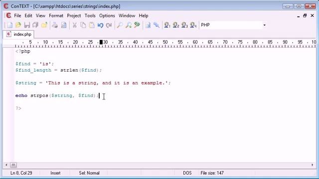 String Functions  String Position Part1 in PHP