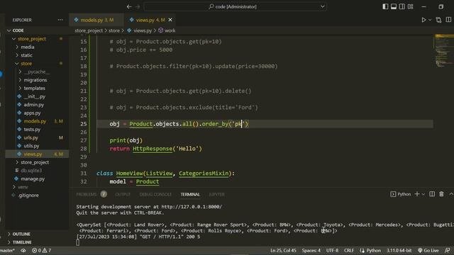 Django с нуля. Урок №27. Django ORM. QuerySet API