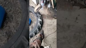 гусеничный мини трактор, гусеницы из покрышек