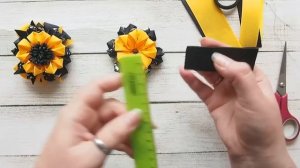 Пышные цветы из репсовых лент. Бантики из лент DIY