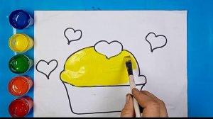 Bolalar uchun Kek rasm chizish/Drawing cake cup for children/Рисование чашка для торта для детей