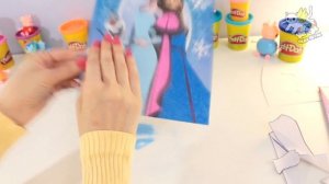 АННА и ЭЛЬЗА Холодное сердце Дисней АППЛИКАЦИЯ из цветного песка Anna Elsa Frozen Развивающее видео