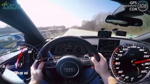 RS6 Performance chasing tuned RS3 on German Autobahn ✔