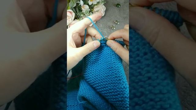 Платочная вязка по кругу без некрасивого шва.