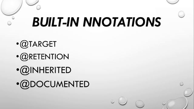 JAVA ANNOTATIONS