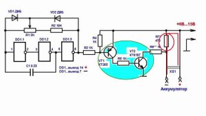 Применение микросхемы К561ЛН2 в зарядном ...