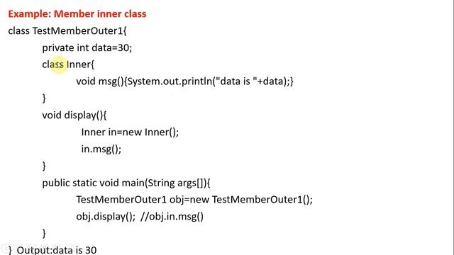 30 - JAVA - NESTED CLASSES AND INNER CLASSES смотреть онлайн