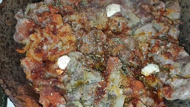 Картошка Картофель по-селянски, по-селянськи, Куриные желудки, пупки. Быстро, бюджетно, вкусно сытн