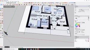 Создаю 3D модель дома в SketchUp по картинке (Часть 1)
