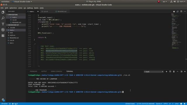 [Parallel Programing ] Decrypt MD5 password смотреть онлайн