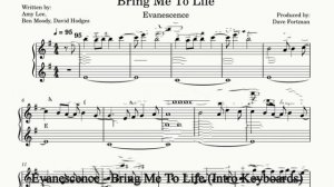 Evanescence - Bring Me To Life (Intro Keyboards) Music Audio