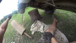 замена глушителя на оке  ,нива в помощь