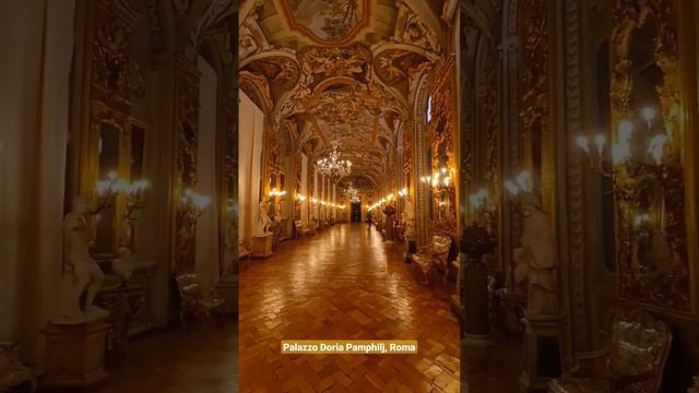 Galleria degli specchi, Palazzo Galleria Doria Pamphilj, Roma #Shorts