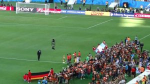 Germany vs Argentina Entering Pitch at 2014 FIFA World Cup Final Maracana