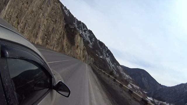 Поездка в апреле в дом в Курайской степи. Часть 1/4. Чуйский тракт.