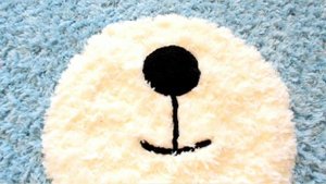 Коврик ведмедик із Alize Puffy Fur. Коврик из Ализе Пуффи Фур