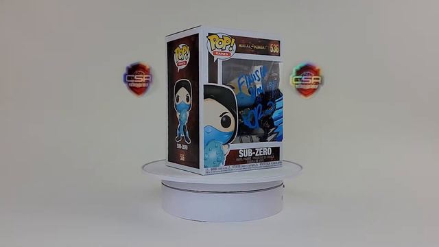 Daniel Pesina signed Autographed Sub-Zero Mortal Kombat Hand Painted Funko Pop JSA смотреть онлайн