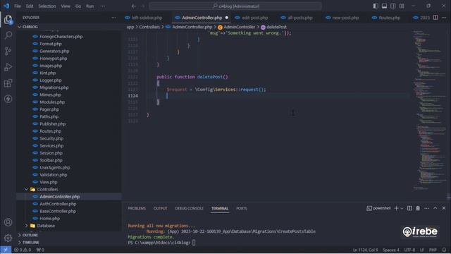 Build a blog with CodeIgniter 4 - #28 Posts - Delete Post