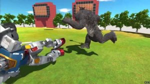 Dark Kaiju Monster War - Team Mechagodzilla 2021 Kiryu x Gundam VS Team King Kong Family x Werewolf