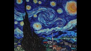 181. ФОТООТЧЁТ Звёздная ночь Ван Гог. Золотые ручки