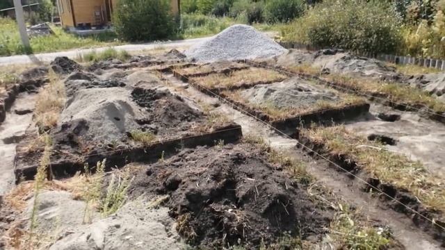 Устройство буронабивных свай для фундамента под баню.
