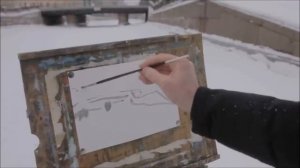 Петр Тютрин - видео урок - пленэр. Февральский Doodle&Sketch OilBox