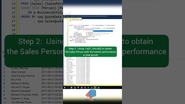 LAST SALESMEN #sql #sqlserver #database #dba #data #dataengineering #dataanalytics #datascience
