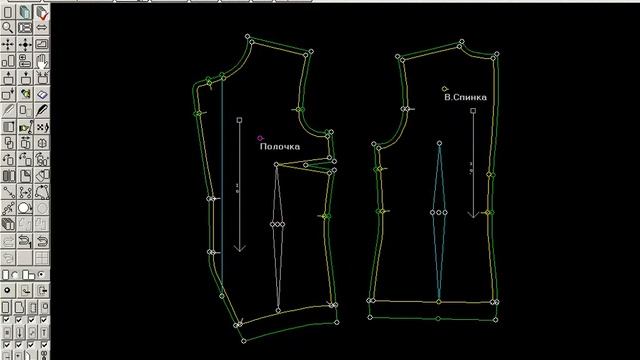 Конструктор одежды Julivi - Структура лекала-контур смотреть онлайн