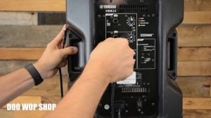 Setting up a Yamaha DBR12 powered speaker (with a subwoofer)