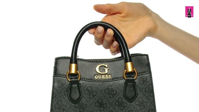 3292766 Видеообзор I Женская сумка с ручками GUESS NELL LOGO MINI SATC смотреть онлайн