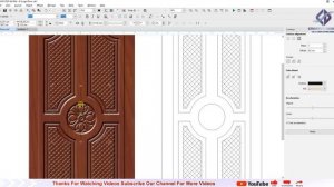 2D Door Design in Corel Draw  with artcam toolpath 720p