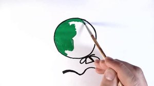 Как нарисовать ВОЗДУШНЫЙ ШАРИК/Учим ЦВЕТА/Рисунок раскраска/How to draw a balloon