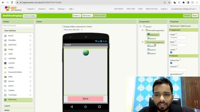 How to create a book reading app in Mit app inventor 2 Step by Step