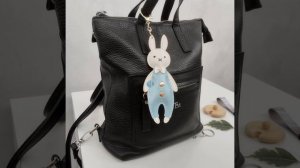 Кролик - брелок для рюкзака или сумки / Rabbit - keychain for backpack or bag