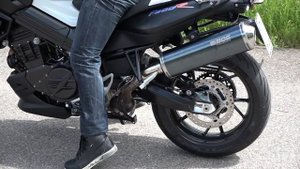 BMW f800r exhaust test by Motorrad