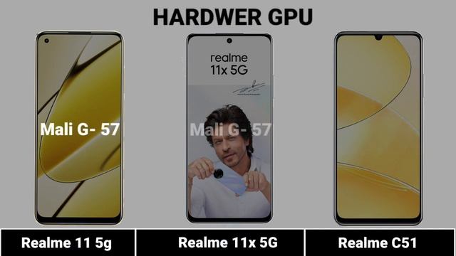 Realme 11 5G vs Realme 11X 5G vs Realme C51 4G