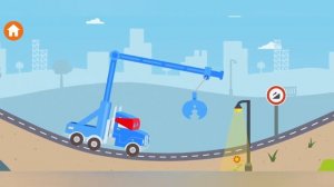 Карл супер грузовик занимается дорожными работами в игре Roadworks