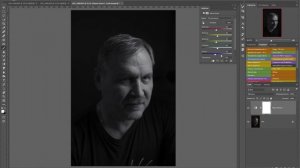 Ретушь черно-белого портрета в лайтруме+фотошоп.