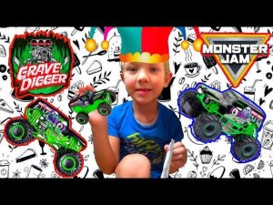 Сегодня Степа открывает зеленую машинку grave digger из Хэппи  Мил Монстр Джем Monster Jam