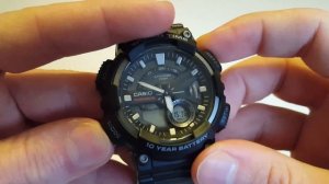 Обзор и настройка японских наручных часов Casio AEQ-110W-1A (Review and setting)