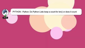 PYTHON : Python: Do Python Lists keep a count for len() or does it count for each call?