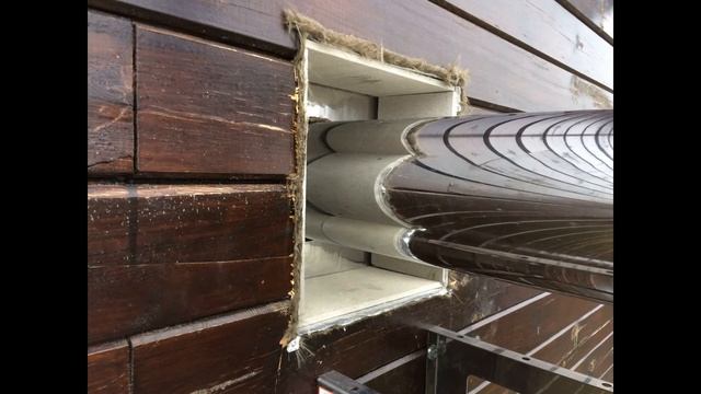 Установка чугунной банной печи Везувий Легенда 12 (220). Сборка дымохода.