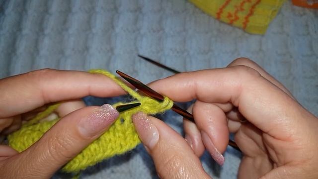 Вяжем двойную пятку носка смотреть онлайн