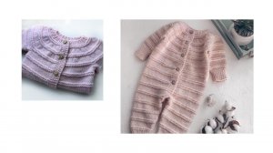 Часть 1.Как связать детский комбинезон спицами для новорождённого.Круглая кокетка..mp4