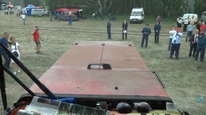 Испытания модуля порошкового пожаротушения на тракторе