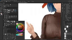 portrait photoshop , manga girl painting ,digital art , ai girl