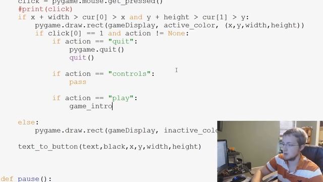 Pygame (Python Game Development) Tutorial - 51 - Button Press Events смотреть онлайн